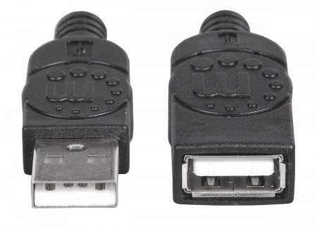 MANHATTAN Kabel USB 2.0 prodlužovací A Male / A Female 1,8m černý