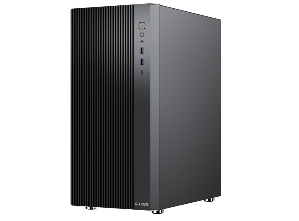 1stCOOL skříň GAMER 4, Mid tower, AU, USB 3.0, USB-C, 2x120mm, bez zdroje, černá