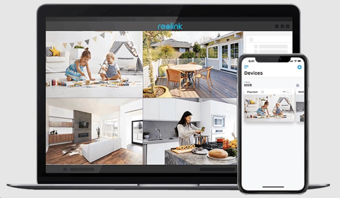 REOLINK bezpečnostní kamerový set NVS8-8MB4, RLK8-800B4, 4x Kamera, 8MP, 2TB