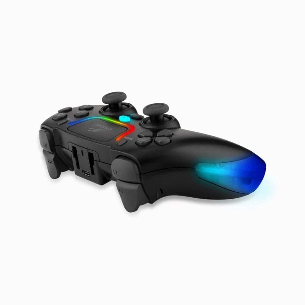 EVOLVEO Ptero2, bezdrátový & drátový gamepad pro PC, PS3/4/5, iOS, Android, Switch, černý
