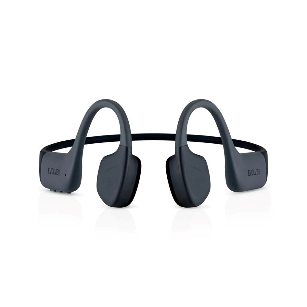 EVOLVEO bezdrátová sluchátka BoneMax MP3 32GB, na lícní kosti, IPX8, šedá