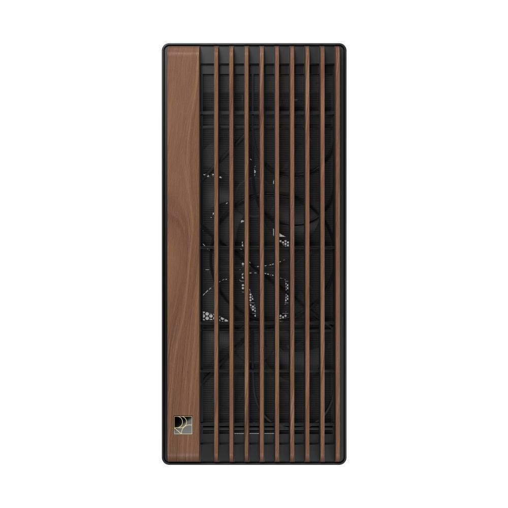 ASUS case PROART PA602 WALNUT WOOD MODERN METAL, Mid Tower, černá