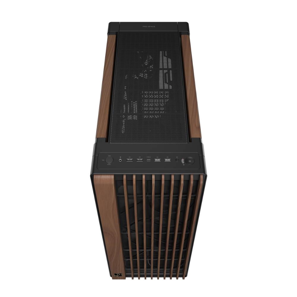 ASUS case PROART PA602 WALNUT WOOD MODERN METAL, Mid Tower, černá