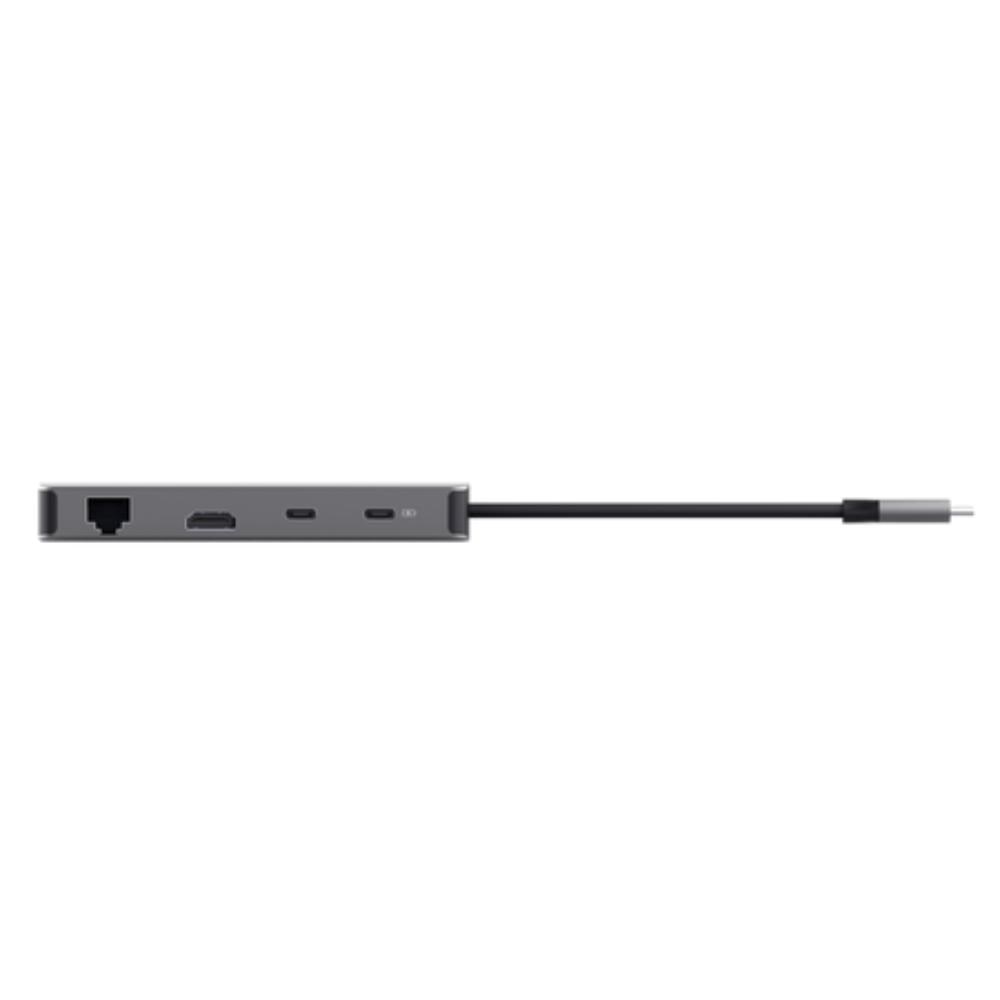 TRUST Dokovací stanice DALYX USB-C, 8v1, HDMI, RJ45, 2xUSB-C, 2xUSB-A, microSD/SD karta, šedá