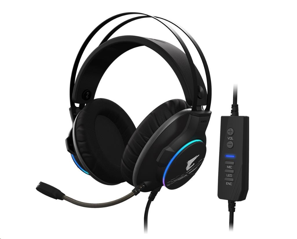 BAZAR GIGABYTE sluchátka s mikrofonem AORUS H1, headset, USB (ROZBALENO)