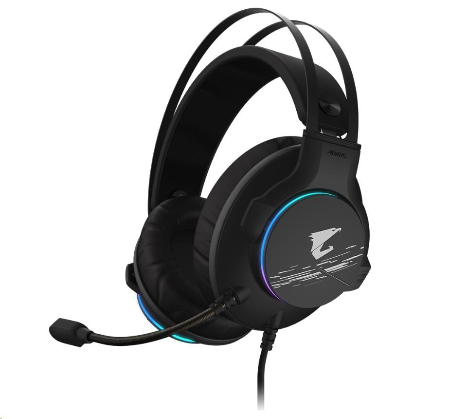 BAZAR GIGABYTE sluchátka s mikrofonem AORUS H1, headset, USB (ROZBALENO)