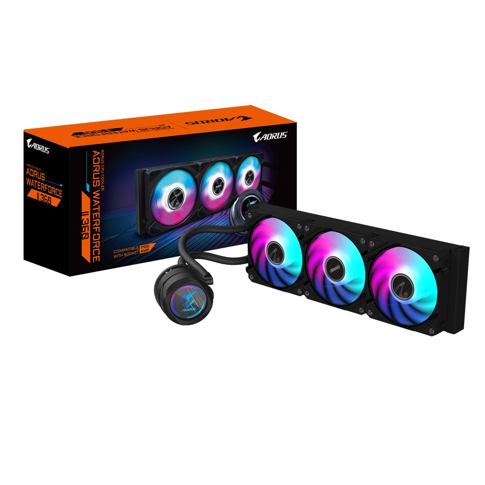 BAZAR GIGABYTE vodní chladič AORUS WATERFORCE 360 II, 3x120mm, ARGB (POŠKOZENÝ OBAL)