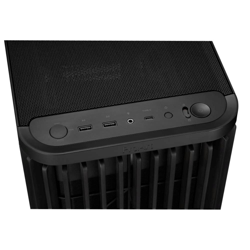 BAZAR ASUS case PROART PA401 WOOD TG, Mid Tower, ATX, 1xUSB-C Gen2x2, 2xUSB 3.0, 2x 160mm Fan, černá - Komplet