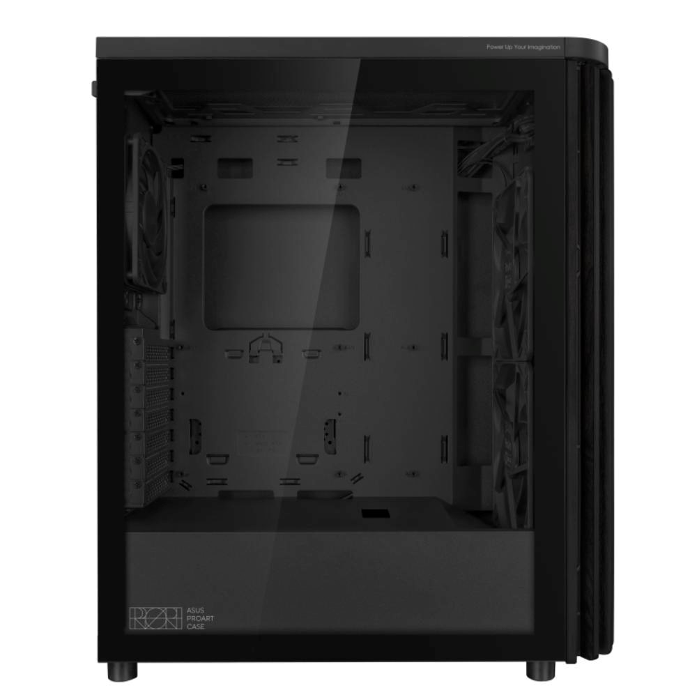 BAZAR ASUS case PROART PA401 WOOD TG, Mid Tower, ATX, 1xUSB-C Gen2x2, 2xUSB 3.0, 2x 160mm Fan, černá - Komplet