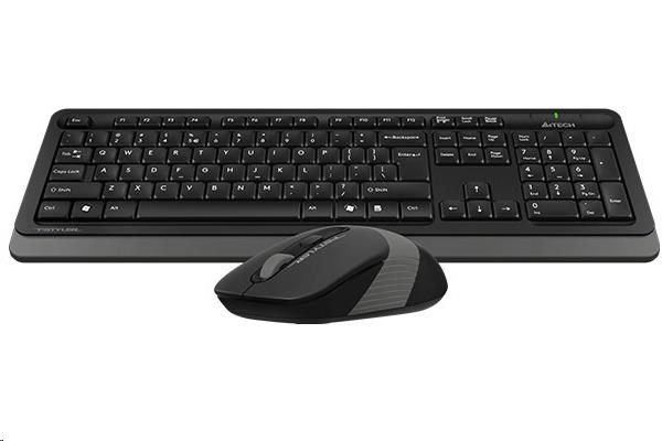 A4tech set klávesnice + myš, FG1010 FSTYLER, bezdrátová, šedá