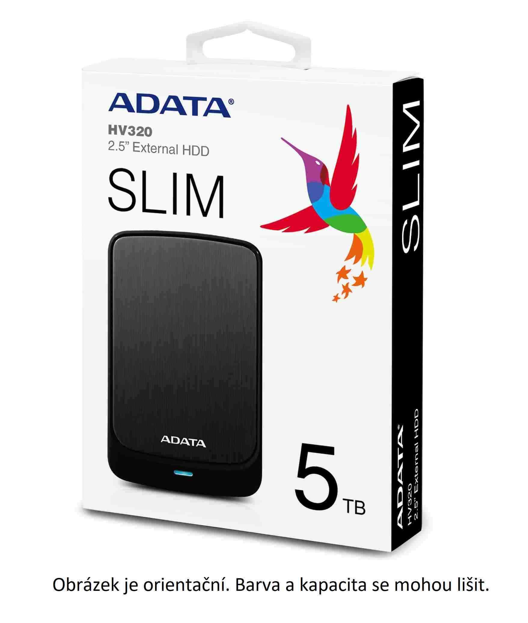 ADATA Externí HDD 1TB 2,5" USB 3.1 AHV320, černý