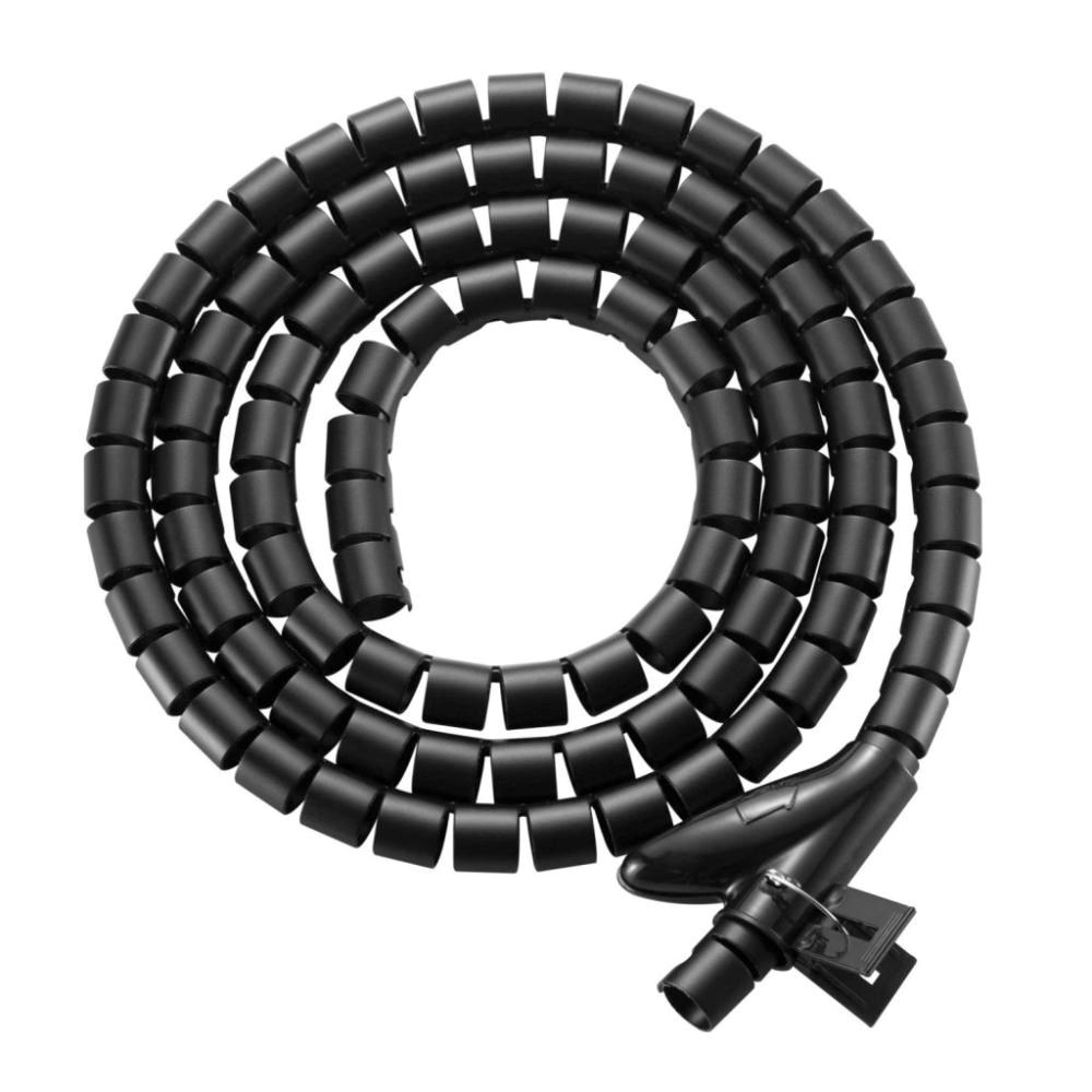 EVOLVEO CableHold, organizér kabelů, 2,5 m x 2 cm, samosvorný, černý