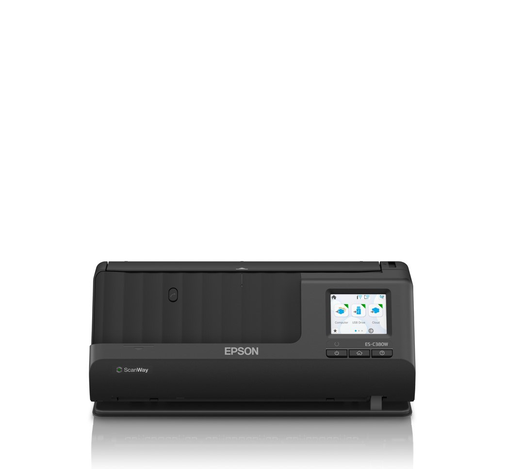 EPSON skener ES-C380W, A4, 600x600dpi, USB, Wi-Fi (direct), Display, Záruka 3 let po registraci