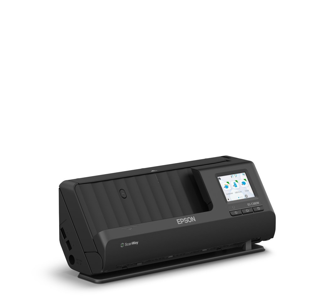 EPSON skener ES-C380W, A4, 600x600dpi, USB, Wi-Fi (direct), Display, Záruka 3 let po registraci