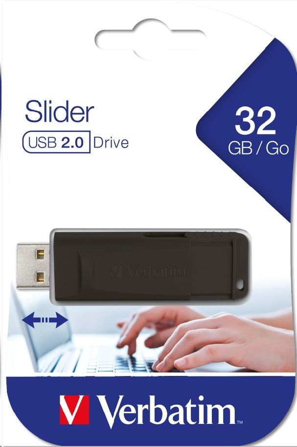 VERBATIM Flash Disk 32GB Store 'n' Go Slider, černá