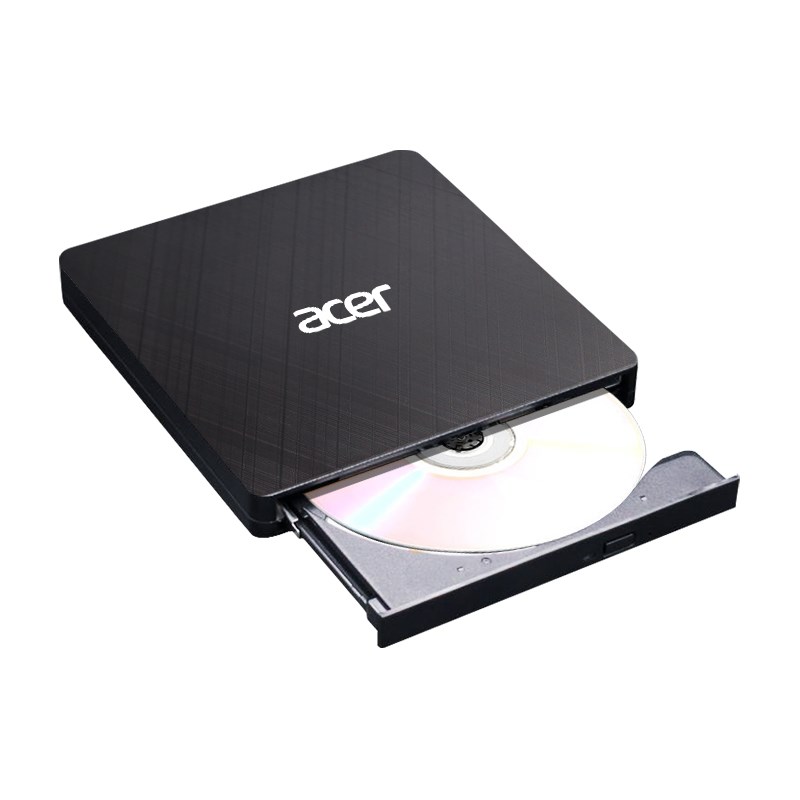 ACER Portable DVD Writer, USB 3.5 + Type-C 3.0, 140 x 142 x 17mm, burn speed CD-R: 24X CD-RW: 16X ,DVD-R,8X, DVD-RW 6X