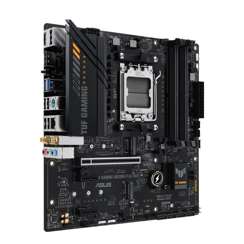 ASUS MB Sc AM5 TUF GAMING A620M-PLUS WIFI, AMD A620, 4xDDR5, 1xHDMI, 2xDP, mATX