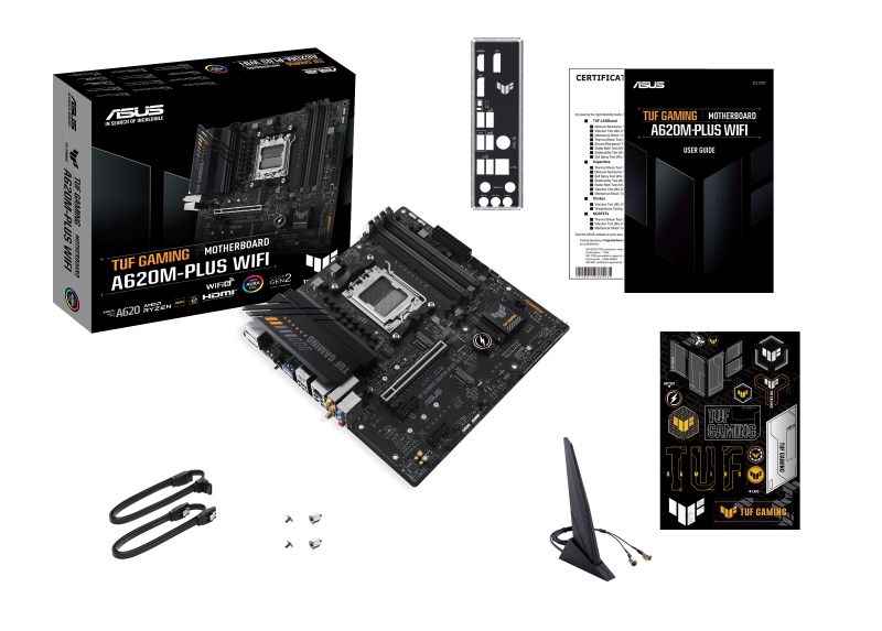 ASUS MB Sc AM5 TUF GAMING A620M-PLUS WIFI, AMD A620, 4xDDR5, 1xHDMI, 2xDP, mATX