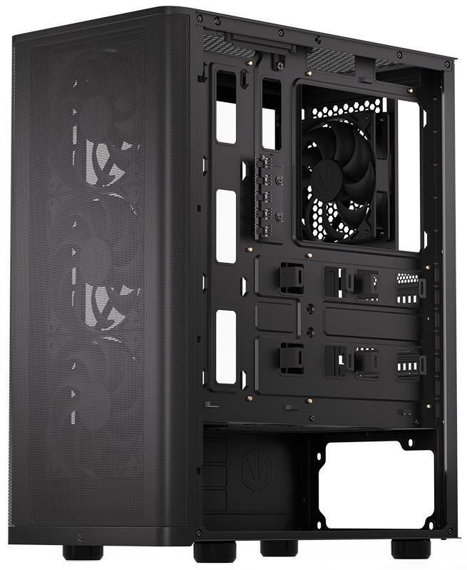 BAZAR - Endorfy skříň Ventum 200 Air/ 4x120mm PWM fan / 2xUSB / tvrzené sklo / černá - Poškozený obal