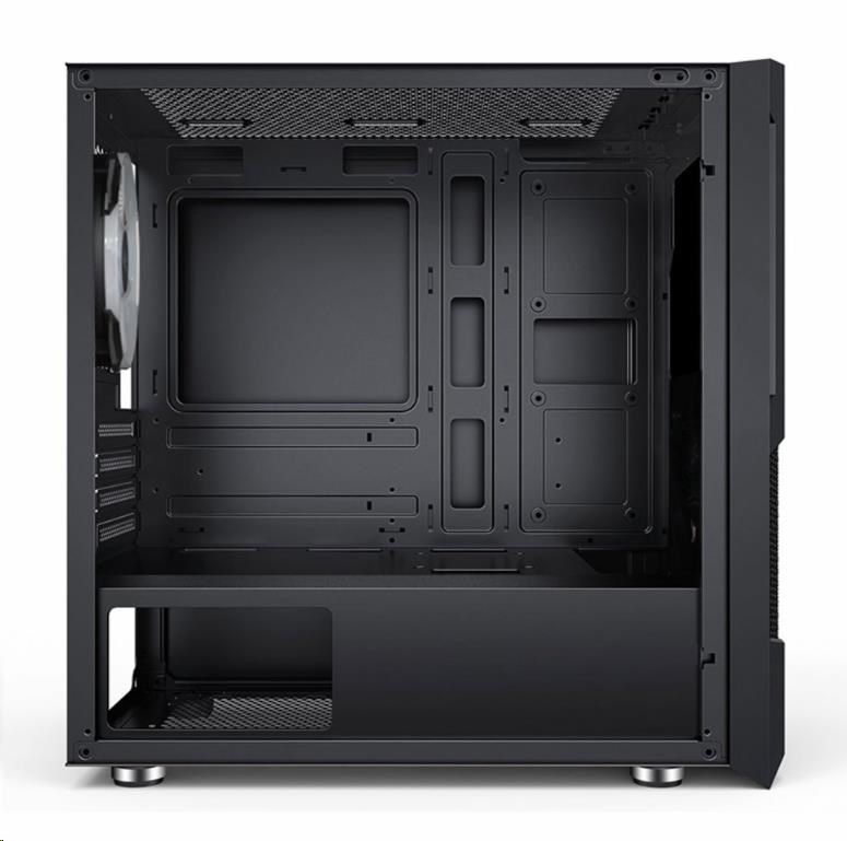 EVOLVEO M5, case mATX, průhledná bočnice, černá