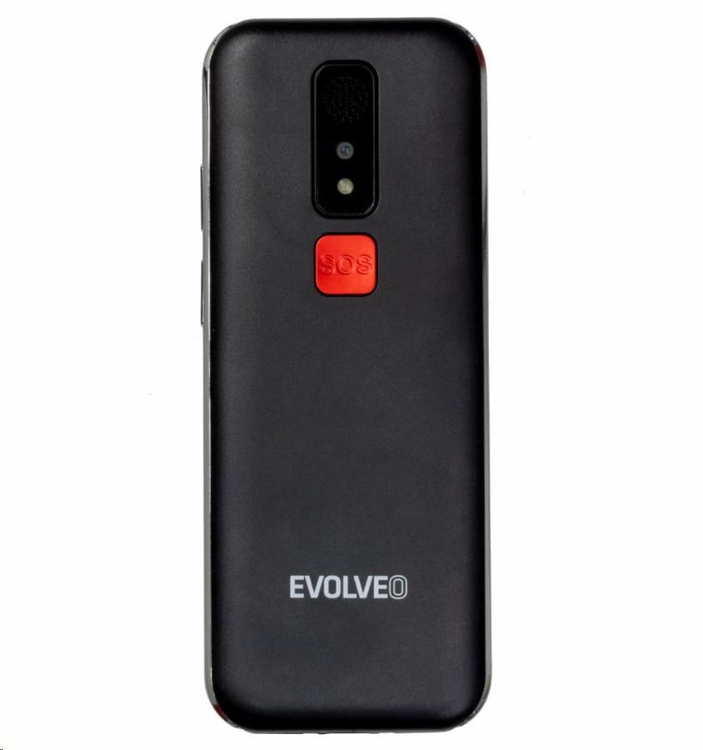 EVOLVEO EasyPhone LT, mobilní telefon pro seniory s nabíjecím stojánkem, černá