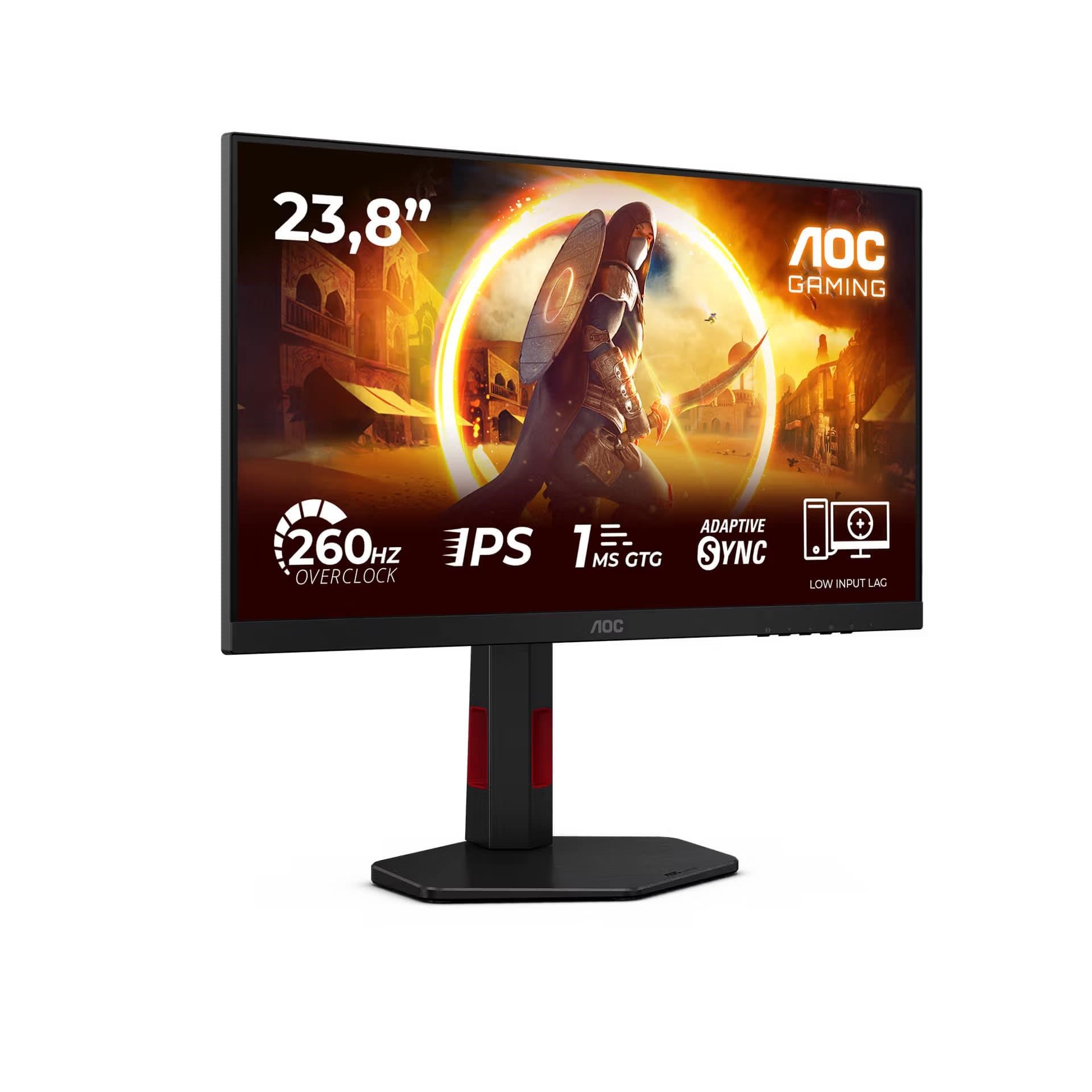 AOC MT IPS LCD WLED 23,8" 24G4ZR - IPS panel, 1980x1080, 260Hz, HDMI, DP, Pivot