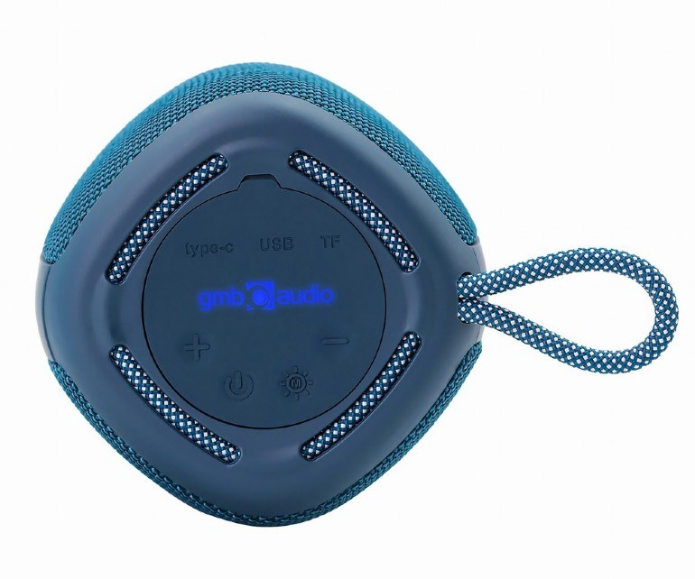 GEMBIRD Repro SPK-BT-LED-03-B, Bluetooth, 5W, RGB LED podsvícení, modrá