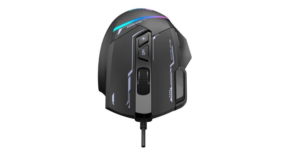 C-TECH Herní myš Zyra, USB, RGB, černá