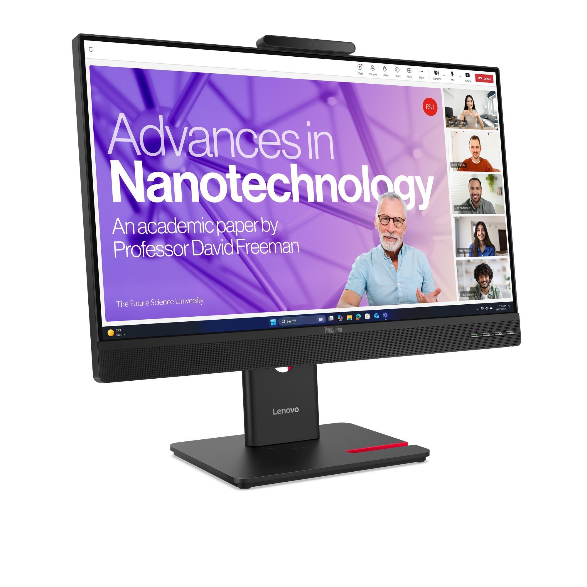 LENOVO LCD T24-4v - 23.8",IPS,16:9,1920x1080,120Hz,1500:1,4ms(GtG),VGA,HDMI,DP,USB Hub,cam,Pivot