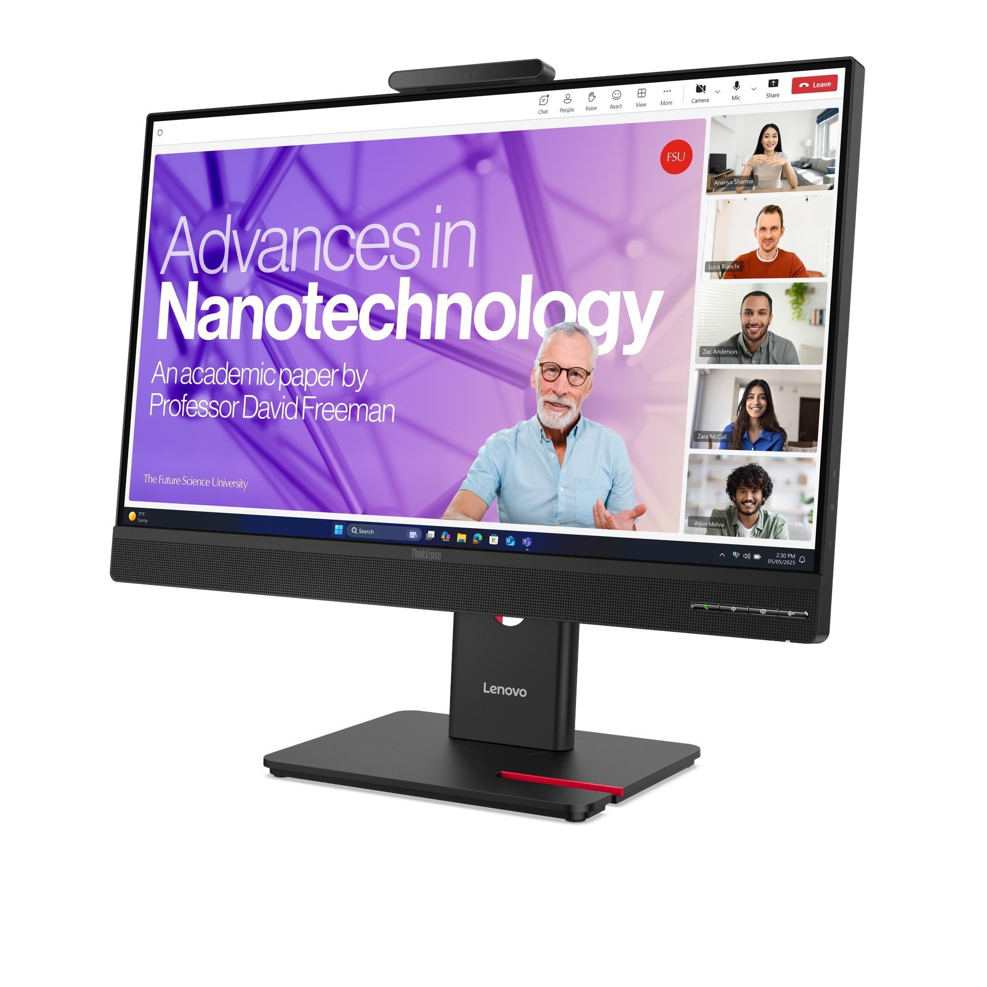 LENOVO LCD T24-4v - 23.8",IPS,16:9,1920x1080,120Hz,1500:1,4ms(GtG),VGA,HDMI,DP,USB Hub,cam,Pivot
