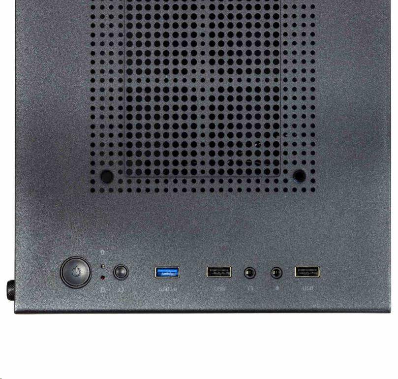EVOLVEO M4, case mATX, 1x120mm PWM ventilátor, průhledná bočnice, černá