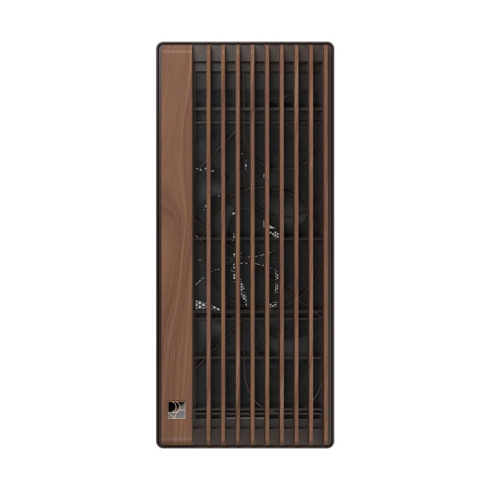 ASUS case PROART PA602 WALNUT WOOD RETRO TG, Mid Tower, průhledná bočnice, hnědá