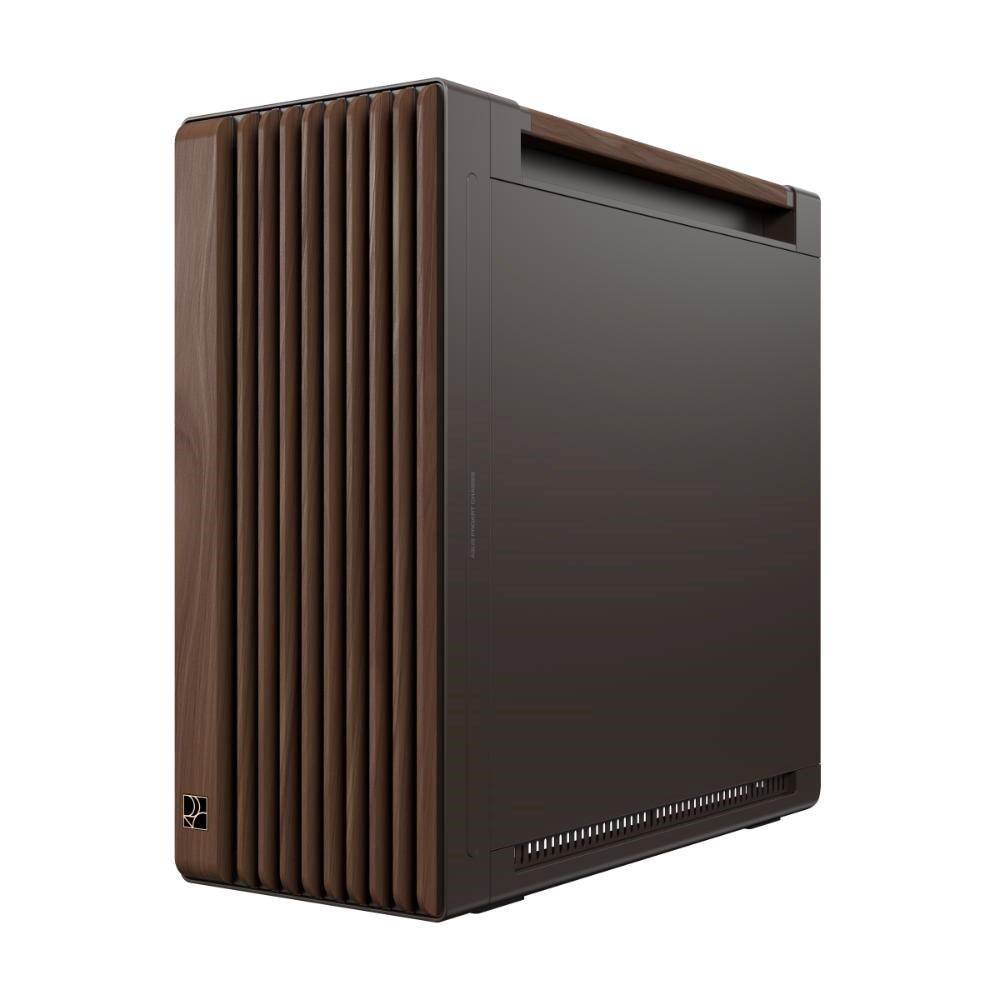 ASUS case PROART PA602 WALNUT WOOD RETRO TG, Mid Tower, průhledná bočnice, hnědá