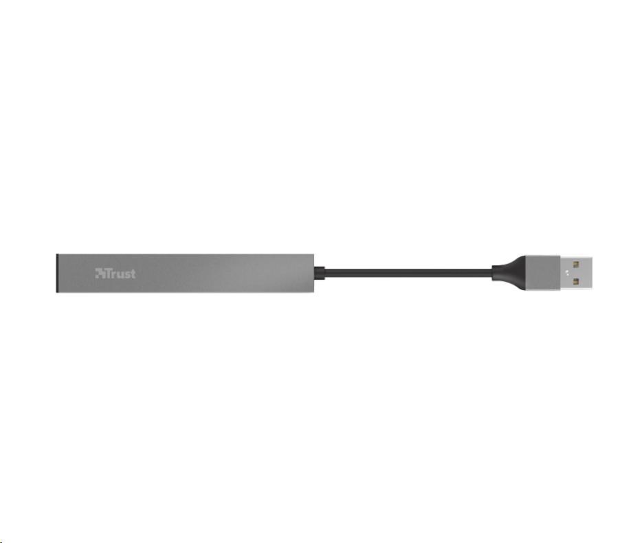 TRUST rozbočovač HALYX, Aluminium 4-Port Mini USB Hub, 10cm