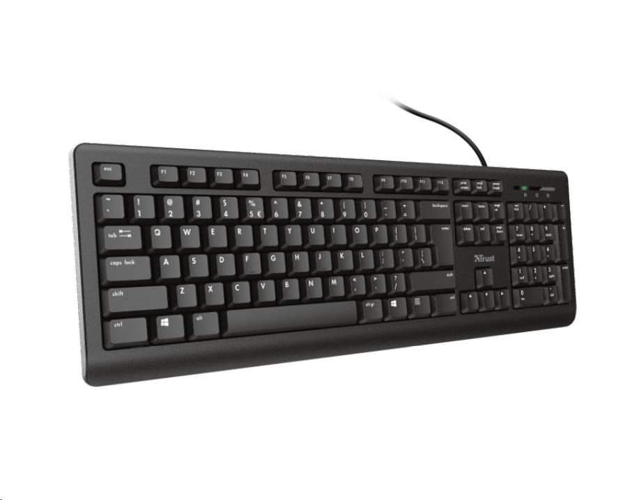 TRUST klávesnice PRIMO, membránová, USB, DE