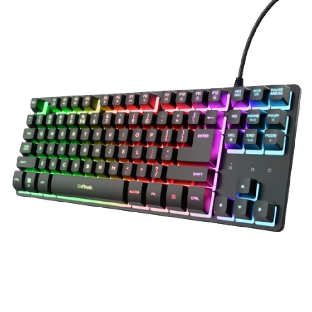 TRUST Klávesnice GXT 833 Thado, Membránová, USB, RGB, černá