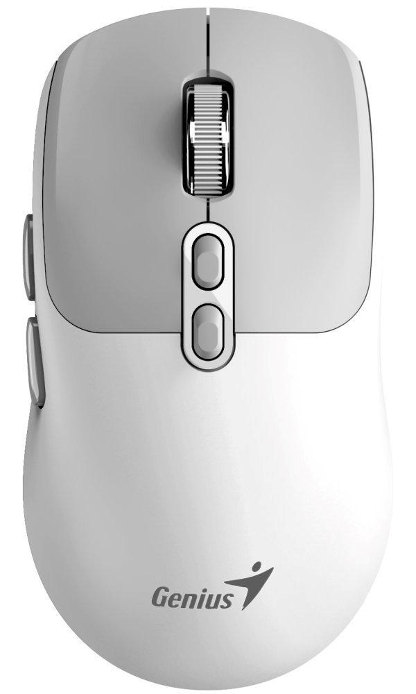 GENIUS myš NX-8080S BT/ duální Bluetooth + 2,4GHz/ 1600 dpi/ Copilot/ bezdrátová/ tichá/ bílošedá