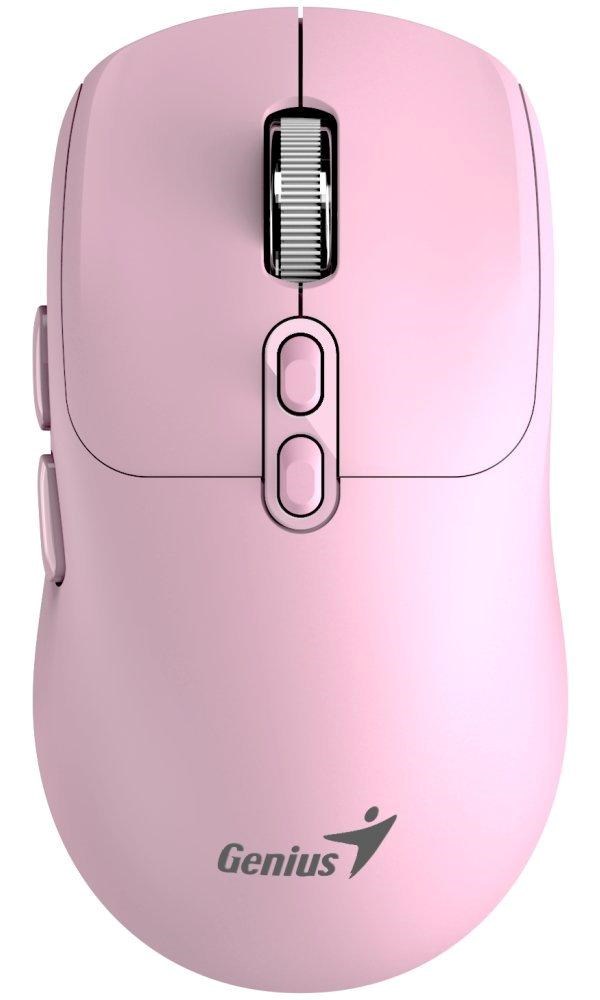 GENIUS myš NX-8080S BT/ duální Bluetooth + 2,4GHz/ 1600 dpi/ Copilot/ bezdrátová/ tichá/ růžová