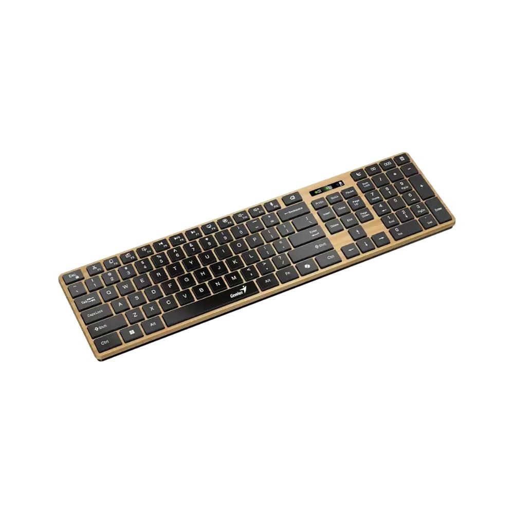 GENIUS Klávesnice Slimstar 7250BT, membránová, bezdrátová, béžová-černá