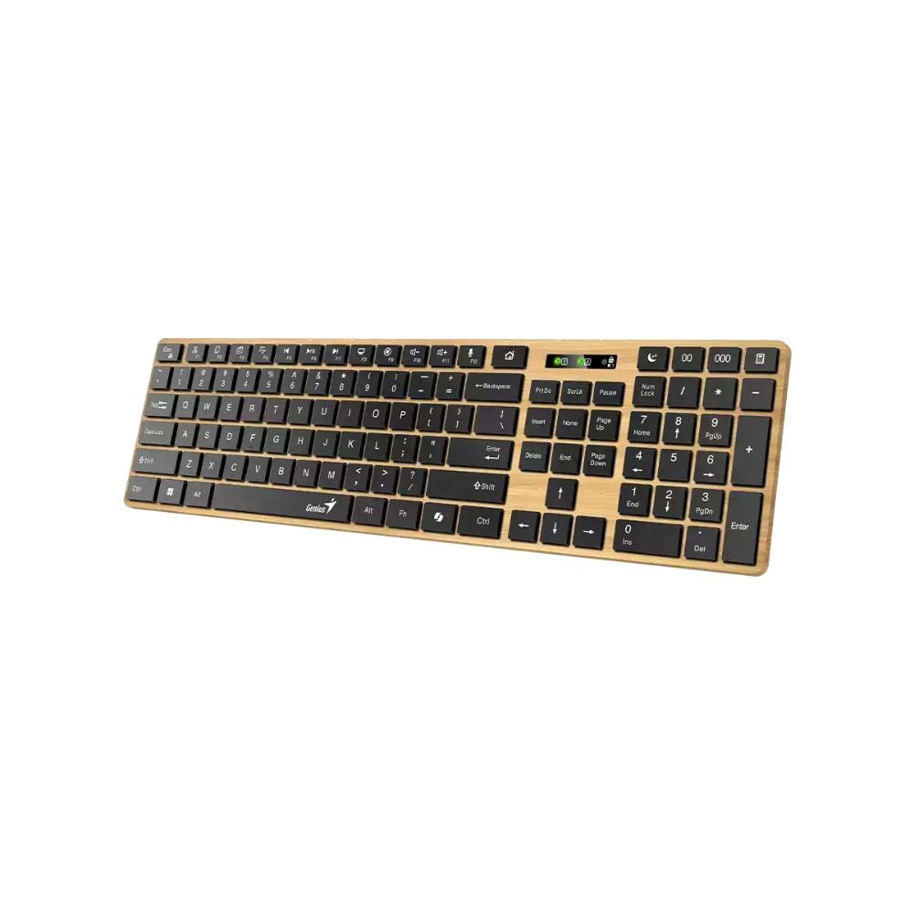 GENIUS Klávesnice Slimstar 7250BT, membránová, bezdrátová, béžová-černá