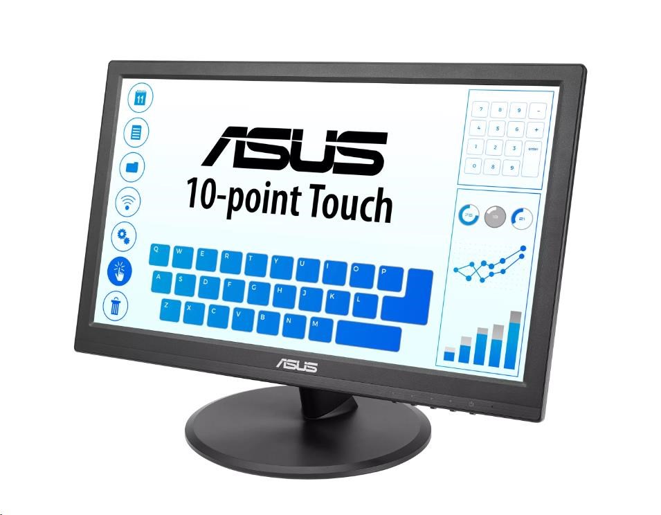ASUS LCD 15.6" VT169HE Touch 1920x1080, IPS, Wide Viewing Angle, Frameless, Flicker free, Low Blue Light, HDMI