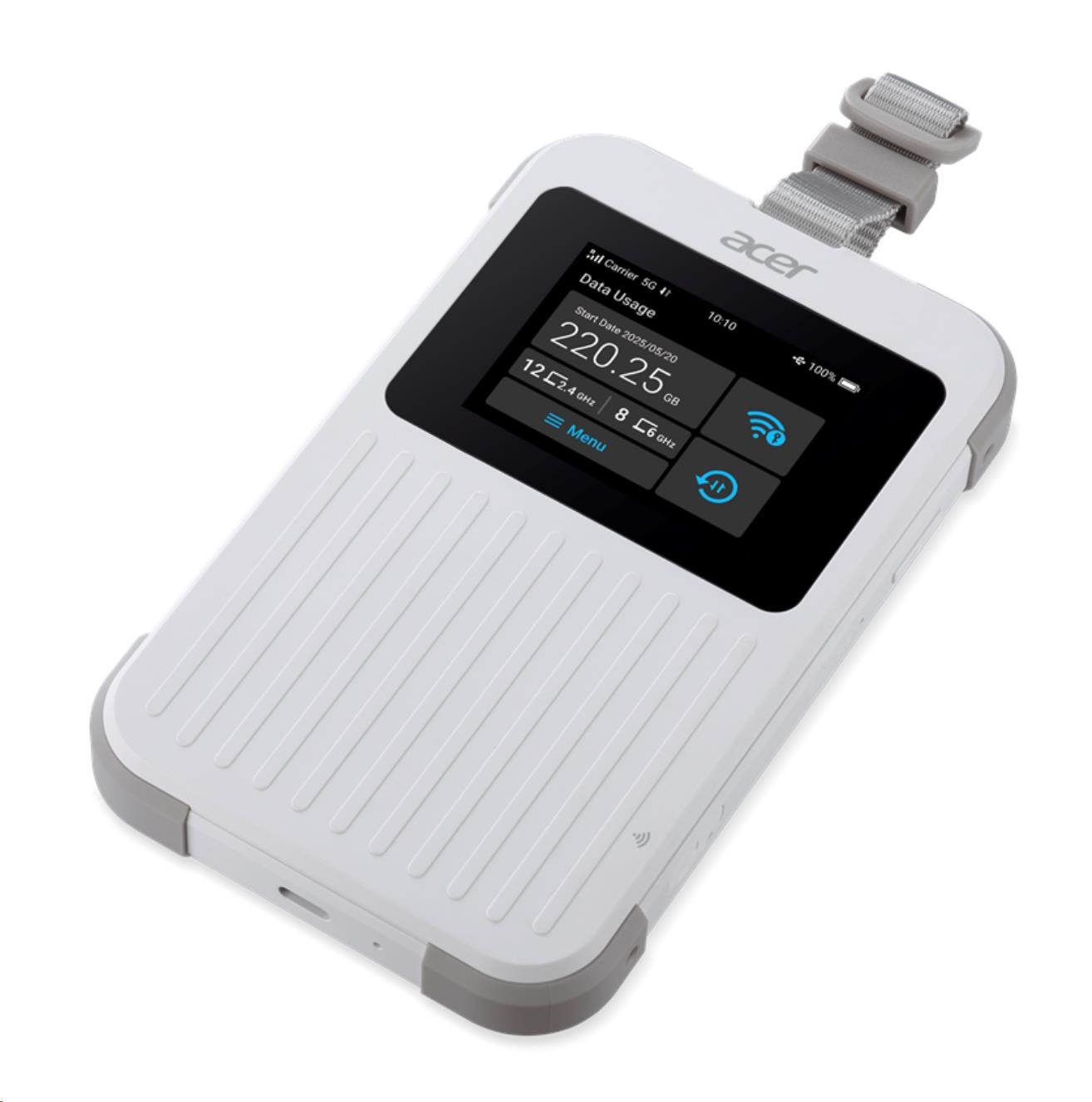 ACER Router Connect Enduro M6E,5G,LTE,2.4" touch display,Wifi,NFC,USB-C,2.4GHz,8000mAh,White