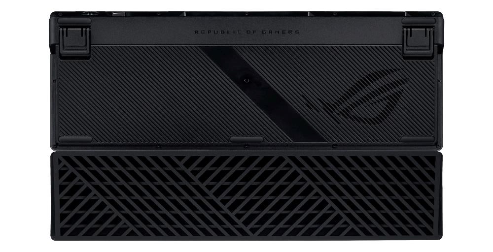 ASUS klávesnice ROG Azoth 96 HE, Mechanická, Bezdrátová, BT, RF 2.4GHz, US, černá