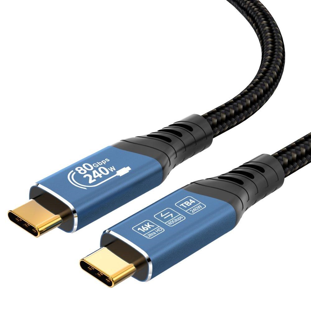PREMIUMCORD Kabel USB4™ Version2.0 80Gbps 16K@60Hz 240W Thunderbolt 3 a 4 kabel 1,5m