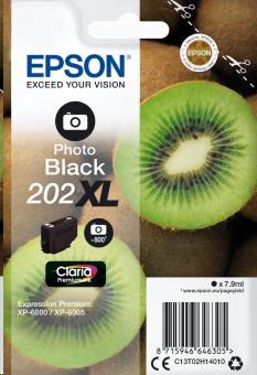 EPSON ink čer Singlepack "Kiwi" Photo Black 202XL Claria Premium Ink 7,9 ml