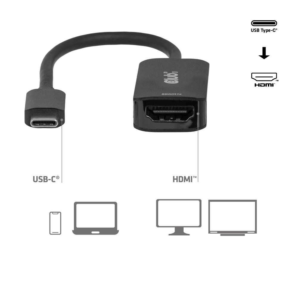 Club3D Adaptér USB-C na HDMI 2.1, 8K60Hz