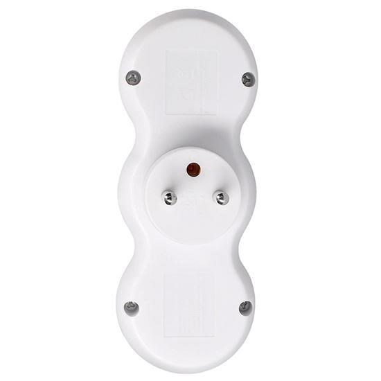 Solight rozbočka s USB A+C nabíječkou, 2 x 10A, bílá