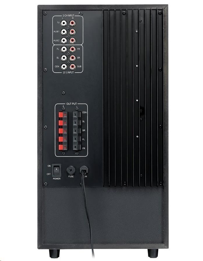 GENIUS repro SW-HF 5.1 6000 Ver. II/ 5.1/ 200W/ Dřevěné/ Dálkový ovladač