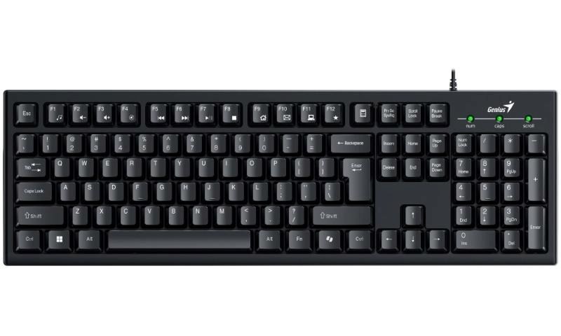 GENIUS set klávesnice+myš KM-100SE/ Drátový set/ Copilot/ USB/ černá/ CZ+SK layout
