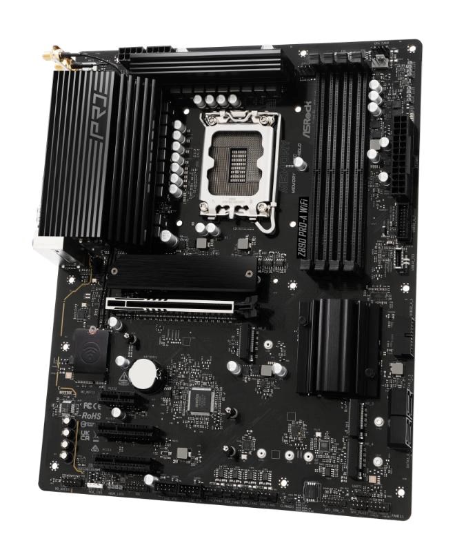 ASRock MB Sc LGA1851 Z890 PRO-A WIFI, Intel Z890, 4xDDR5, 1xDP, 1xHDMI, 1xThunderbolt, WI-FI